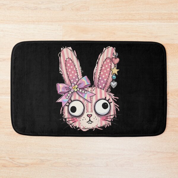 Item preview, Staring Striped Hare with Holographic Bow designed and sold by Emegan Print Art.