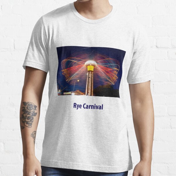 Hurricane ride at night, Rye foreshore carnival, January 2009 Essential T-Shirt