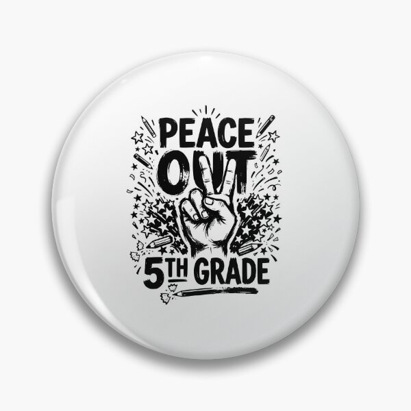 Item preview, Peace Out 5th Grade design Last Day Of Fifth Grade Peace Out Fifth Grade design, Kids Graduation Gift Graphic Tee designed and sold by AsturShop.