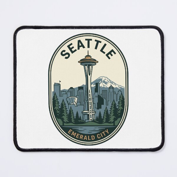 Item preview, Vintage Seattle Space Needle Retro Travel Badge designed and sold by k3rstman1.