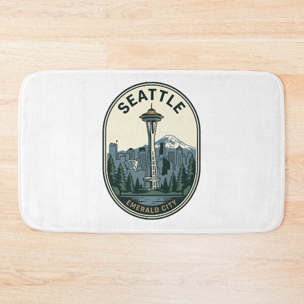 Item preview, Vintage Seattle Space Needle Retro Travel Badge designed and sold by k3rstman1.