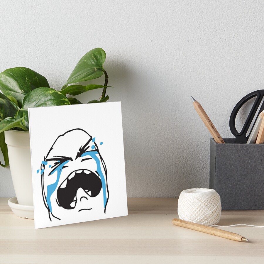 Troll crying tantrum with big tears on the cheeks Internet memes emotional  breakdown reaction face HD HIGH QUALITY ONLINE STORE | Poster