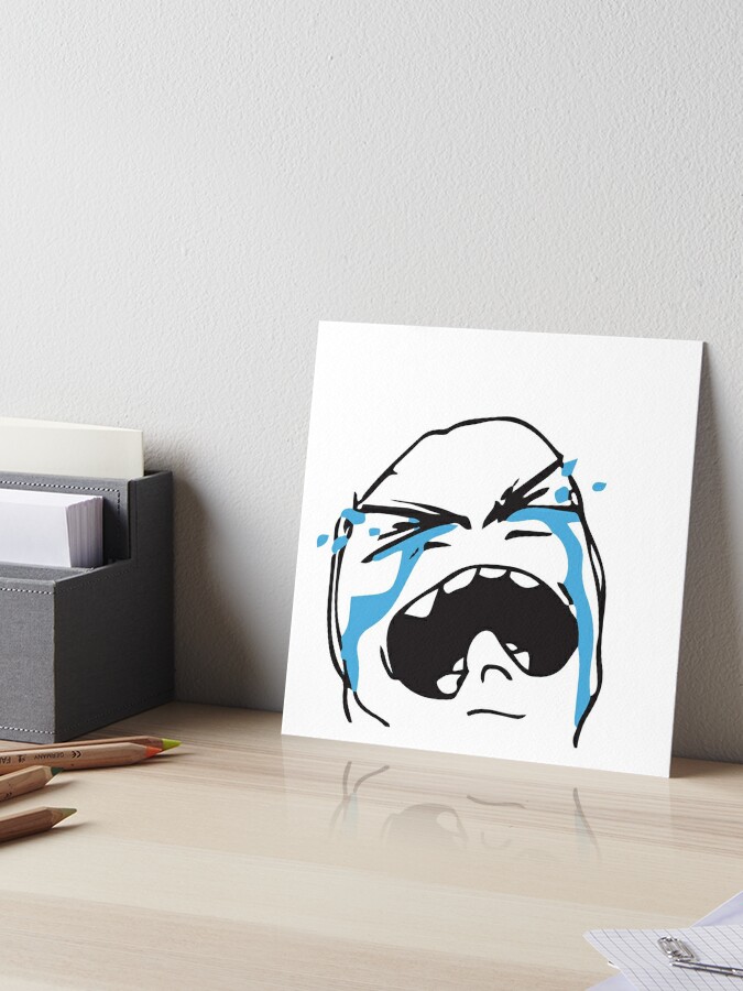 Troll crying tantrum with big tears on the cheeks Internet memes emotional  breakdown reaction face HD HIGH QUALITY ONLINE STORE | Poster