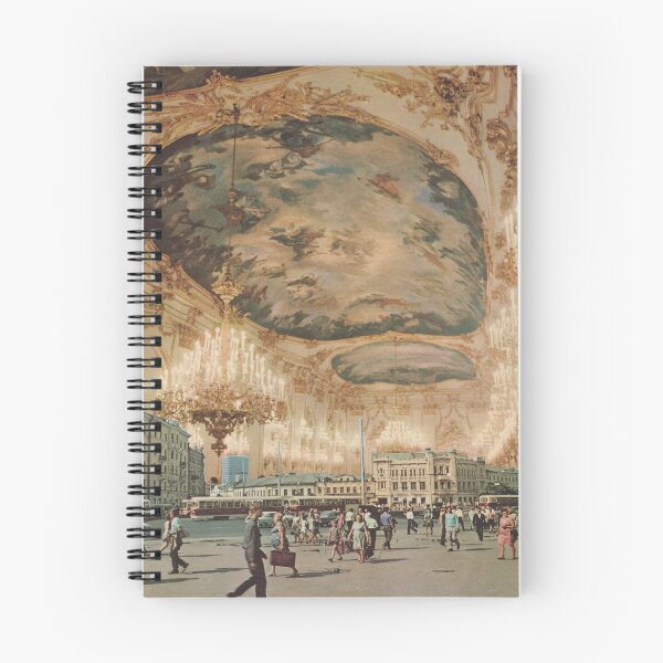 Item preview, art museum city interior exterior vintage retro painting street walking perspective renaissance designed and sold by seventies.collages.