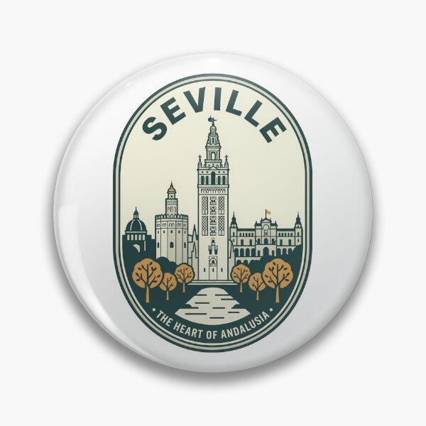 Item preview, Seville Spain Vintage Travel Badge Andalusia Heart designed and sold by k3rstman1.