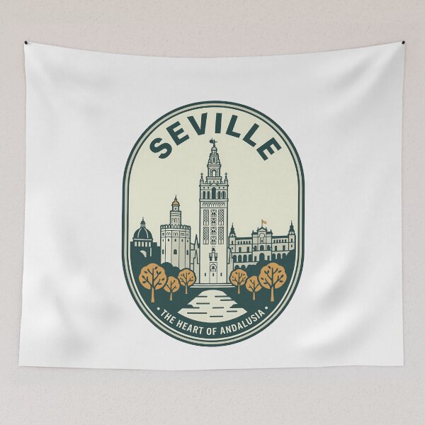 Item preview, Seville Spain Vintage Travel Badge Andalusia Heart designed and sold by k3rstman1.