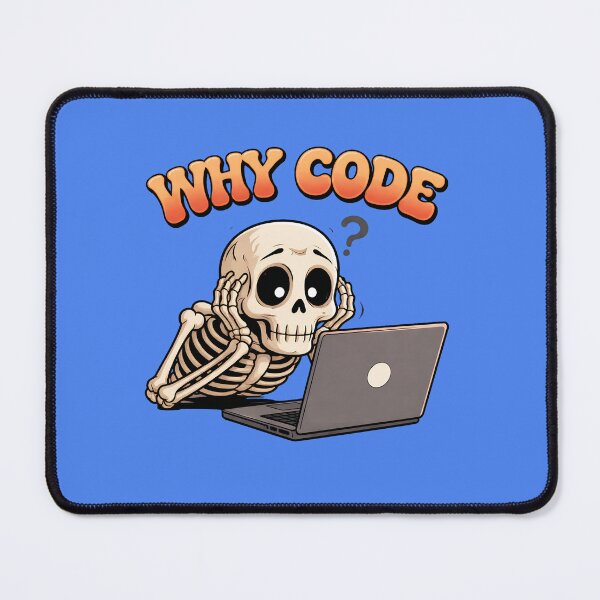 Item preview, Why Code Skeleton Programmer Funny Coding Meme Shirt designed and sold by Raw Tigers.