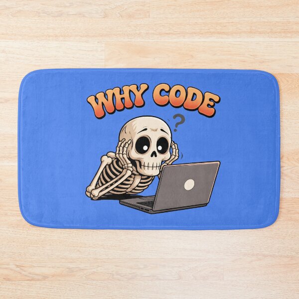 Item preview, Why Code Skeleton Programmer Funny Coding Meme Shirt designed and sold by Raw Tigers.