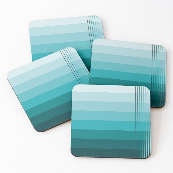 Item preview, Simple design in shades of light to dark aquamarine designed and sold by Cherevan.