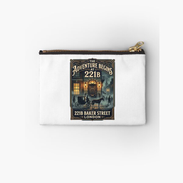 Item preview, The Adventure Begins at 221B Baker Street London Sherlock Holmes Poster designed and sold by Fenay Designs.