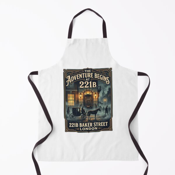Item preview, The Adventure Begins at 221B Baker Street London Sherlock Holmes Poster designed and sold by Fenay Designs.