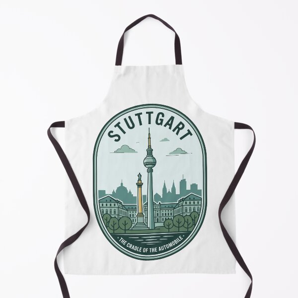 Item preview, Stuttgart Germany Retro Travel Badge Skyline designed and sold by k3rstman1.
