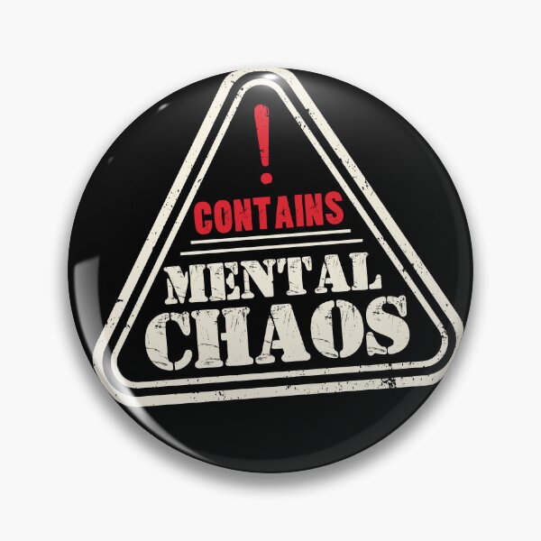 Item preview, Contains Mental Chaos Funny Warning Label designed and sold by 1timelab.