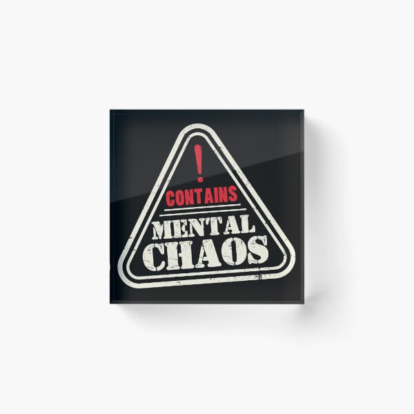 Item preview, Contains Mental Chaos Funny Warning Label designed and sold by 1timelab.
