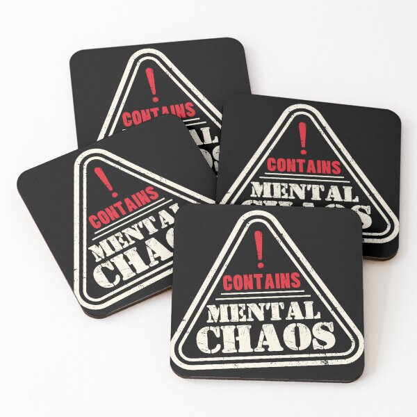 Item preview, Contains Mental Chaos Funny Warning Label designed and sold by 1timelab.