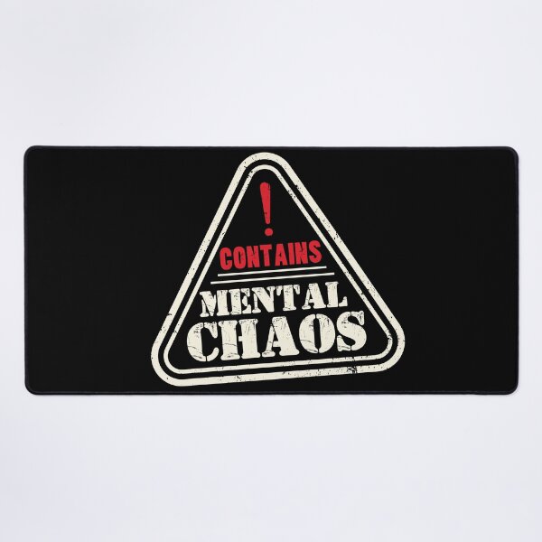 Item preview, Contains Mental Chaos Funny Warning Label designed and sold by 1timelab.