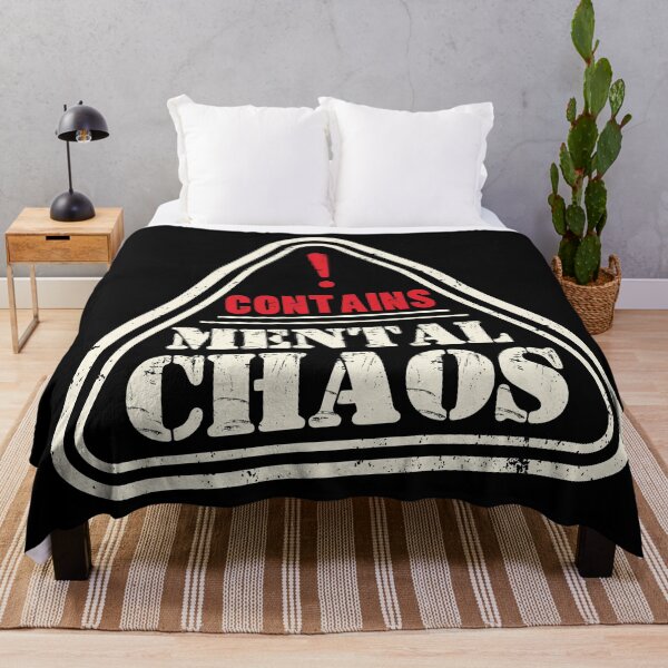 Item preview, Contains Mental Chaos Funny Warning Label designed and sold by 1timelab.
