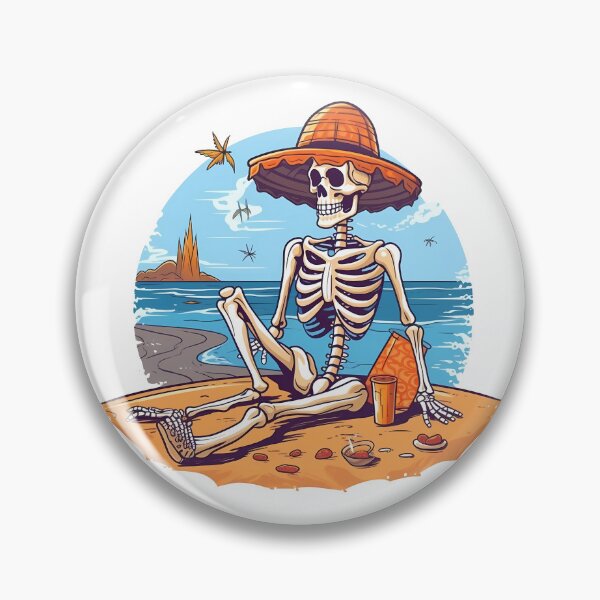 Item preview, Chill Skeleton at the Beach – Summer Vibes T-Shirt designed and sold by NightSpell.