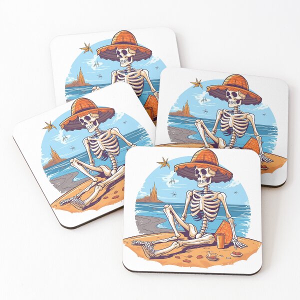 Item preview, Chill Skeleton at the Beach – Summer Vibes T-Shirt designed and sold by NightSpell.