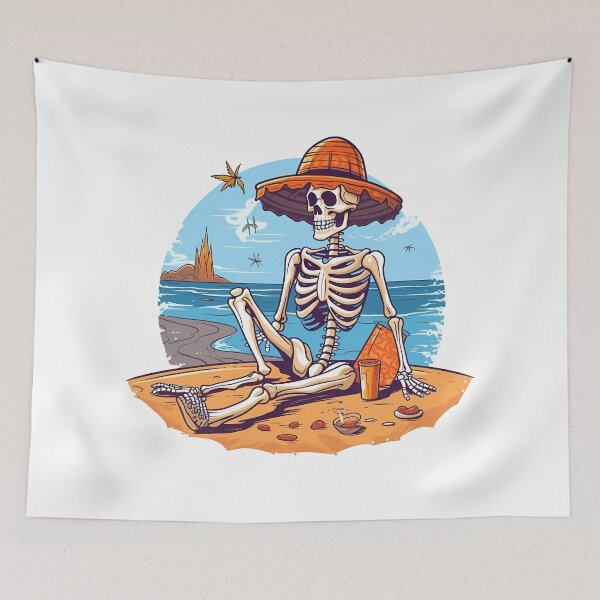 Item preview, Chill Skeleton at the Beach – Summer Vibes T-Shirt designed and sold by NightSpell.