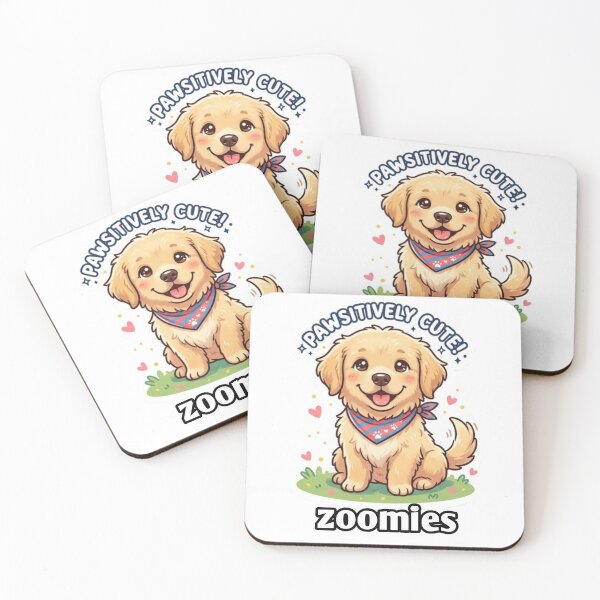 Item preview, Pawsitively Cute Golden Puppy Sticker - Zoomies Dog designed and sold by ExploreAura Studio.