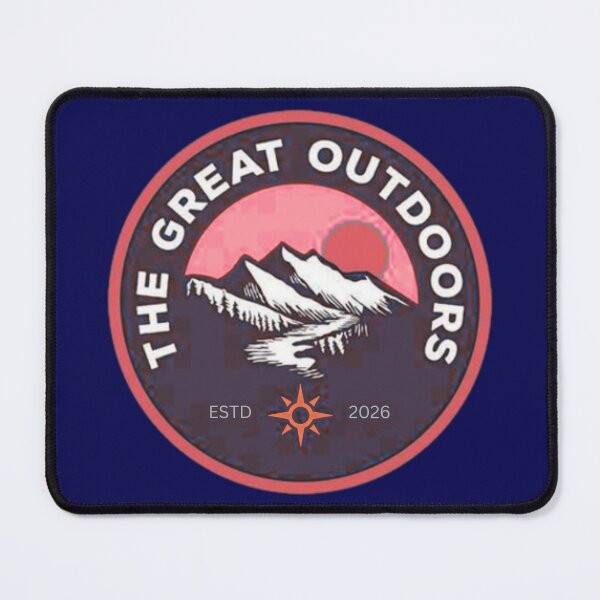 Item preview, The Great Outdoors - Vintage Mountain Sunset Badge designed and sold by PACS0011.
