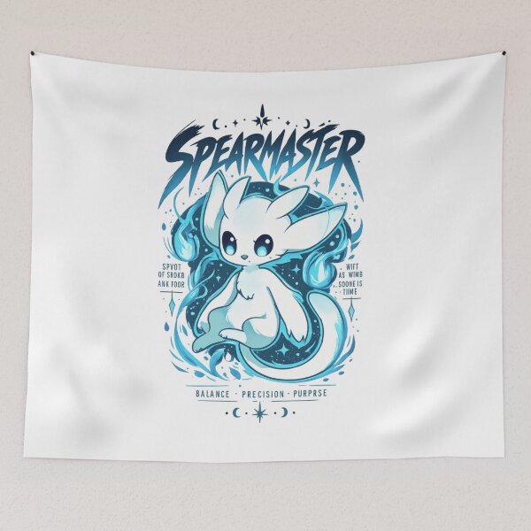 Item preview, Celestial Spearmaster Spirit – Mystic Blue Fantasy Creature T-Shirt designed and sold by CatLovers Studio.