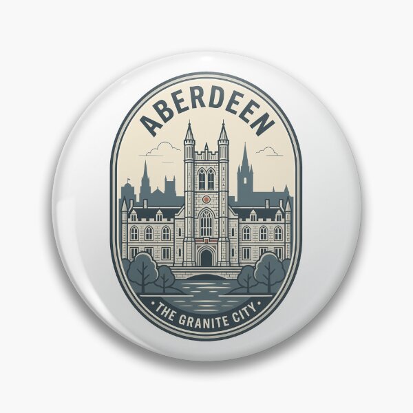 Item preview, Vintage Aberdeen Scotland Granite City Landmark Badge designed and sold by k3rstman1.