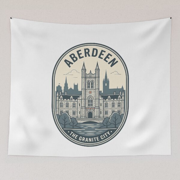 Item preview, Vintage Aberdeen Scotland Granite City Landmark Badge designed and sold by k3rstman1.