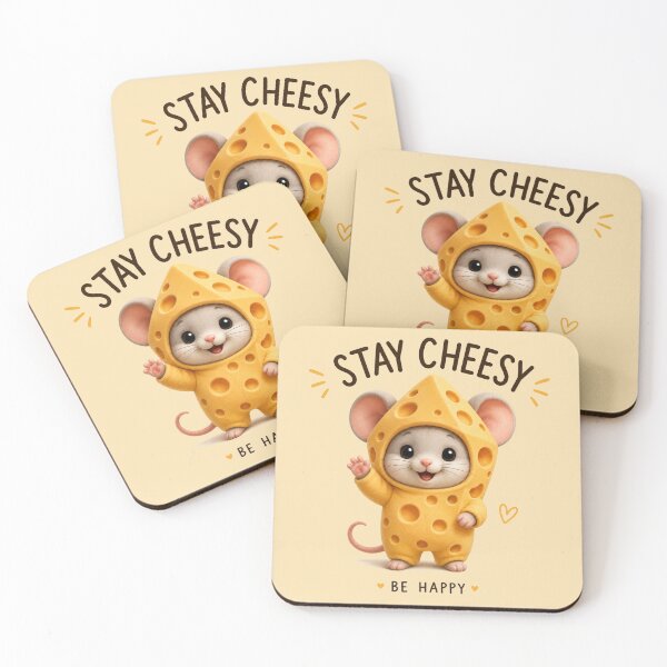 Item preview, Stay Cheesy Cute Mouse in Cheese Costume Kawaii Design designed and sold by Tidarat-27.