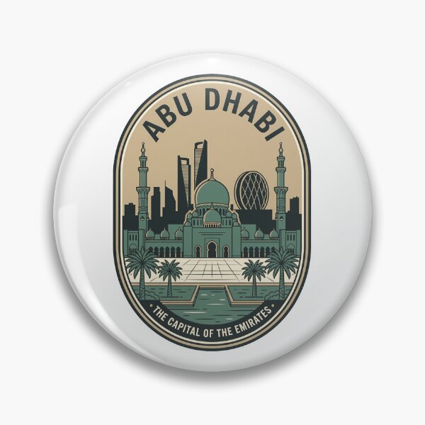 Item preview, Vintage Abu Dhabi Skyline Travel Badge designed and sold by k3rstman1.