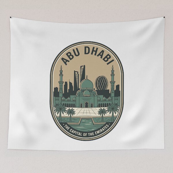 Item preview, Vintage Abu Dhabi Skyline Travel Badge designed and sold by k3rstman1.