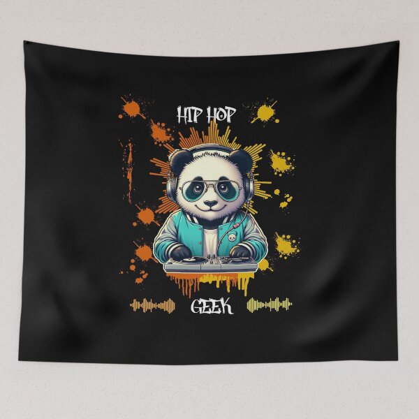 Item preview, Hip Hop Geek, Rap, DJ, Panda designed and sold by bluesquidink.