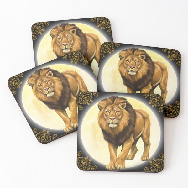 Item preview, Golden Lion Under Moonlight  designed and sold by Phitwhim.