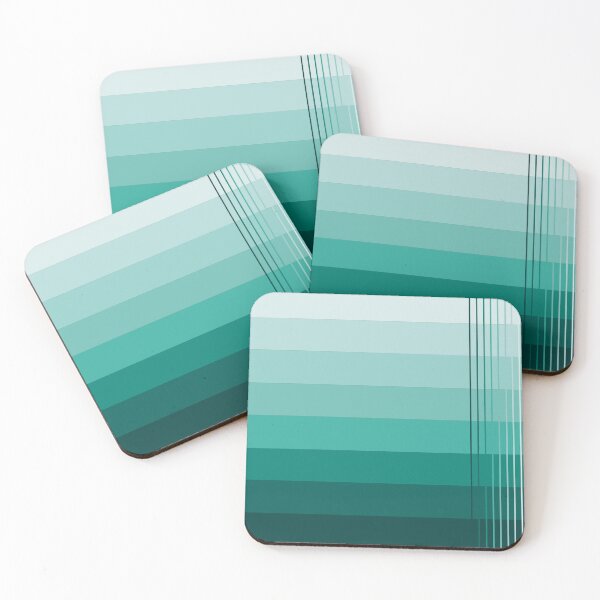 Item preview, Simple design with shades from light to dark cyan designed and sold by Cherevan.