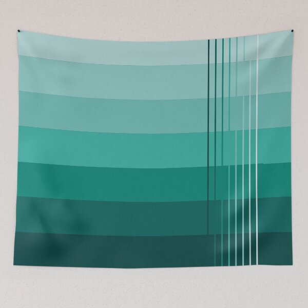 Item preview, Simple design with shades from light to dark cyan designed and sold by Cherevan.