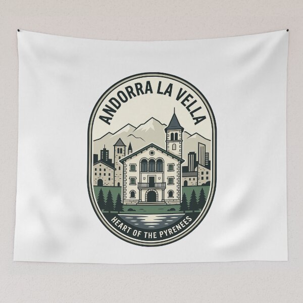 Item preview, Andorra la Vella Heart of the Pyrenees Vintage designed and sold by k3rstman1.