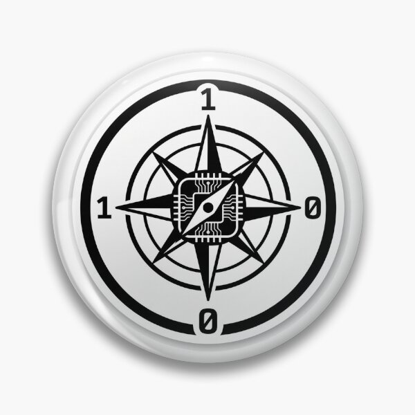Item preview, Binary Compass – The Digital Pathfinder designed and sold by CalmFrameArt.