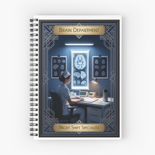 Item preview, Brain Department Night Shift Specialist Nurse Humor Design designed and sold by YMLux.