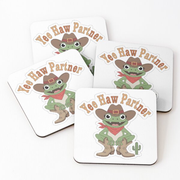 Item preview, Cowboy Frog Yee Haw Partner sticker designed and sold by VibrantArtful7.