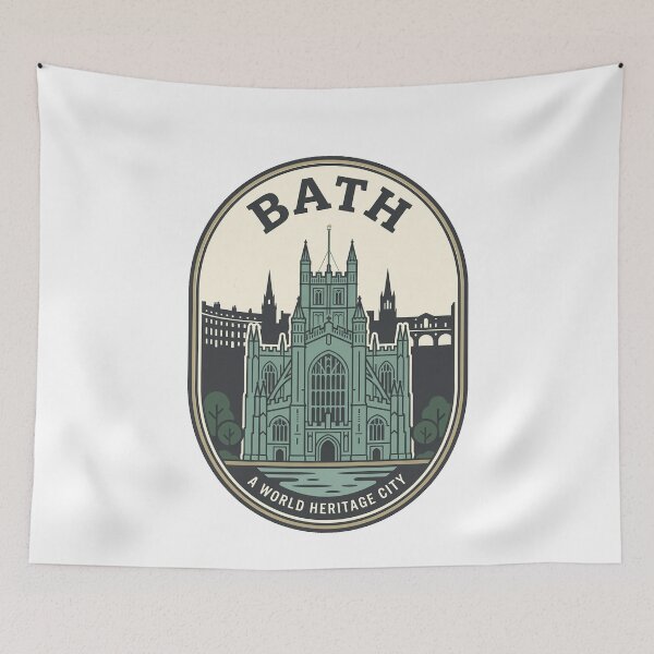 Item preview, Vintage Bath Abbey Skyline World Heritage City designed and sold by k3rstman1.