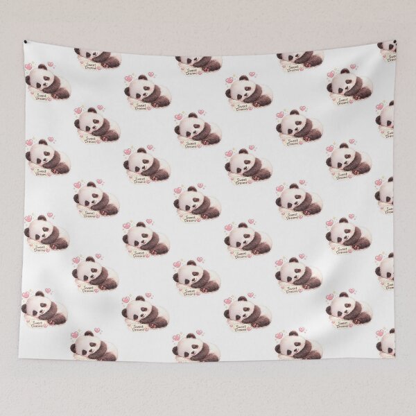 Item preview, Sleeping panda illustration designed and sold by Design by Sara.