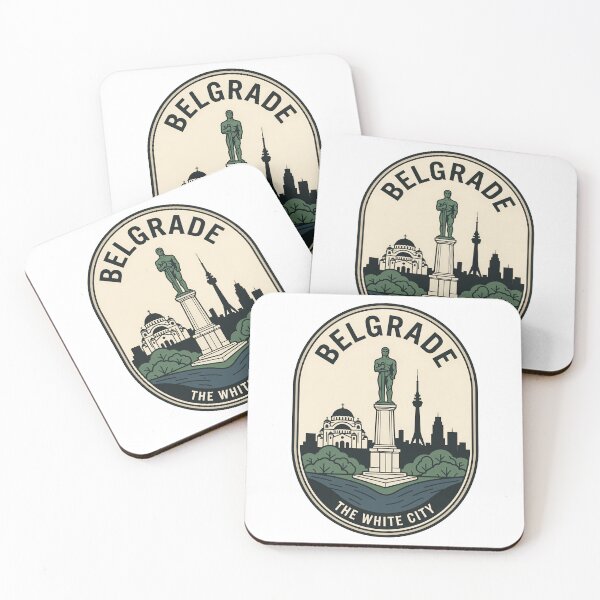 Item preview, Vintage Belgrade Serbia Skyline Travel Badge designed and sold by k3rstman1.
