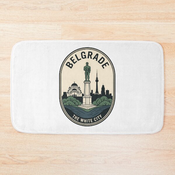 Item preview, Vintage Belgrade Serbia Skyline Travel Badge designed and sold by k3rstman1.