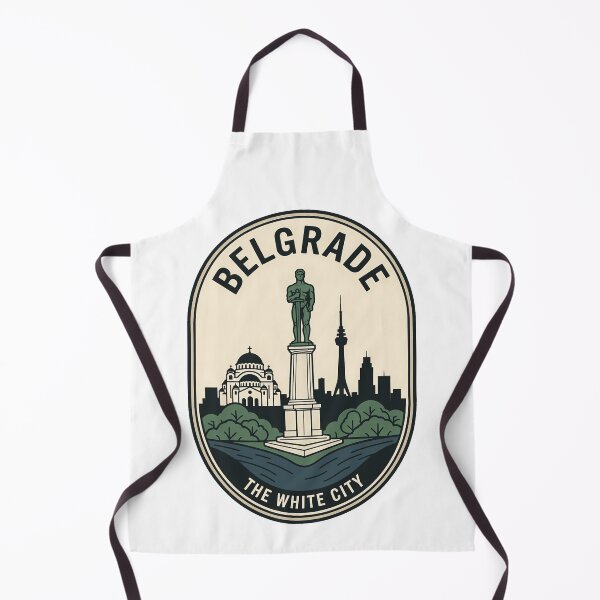 Item preview, Vintage Belgrade Serbia Skyline Travel Badge designed and sold by k3rstman1.