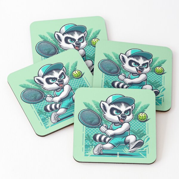 Item preview, Pickleball Lemur – Tropical Sports Animal Art designed and sold by Dogandesighn.