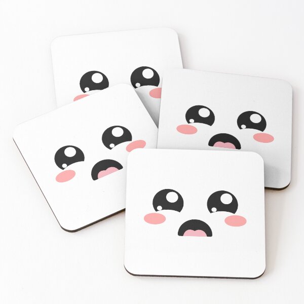 Item preview, Cute kawaii blushing open mouth sad face designed and sold by BlushyPrint.