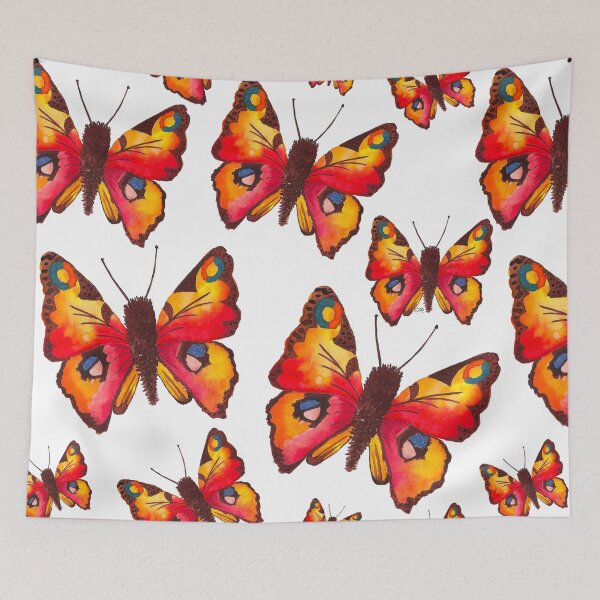 Item preview, Watercolor Peacock Butterfly Pattern designed and sold by Jessica Morris Designs.