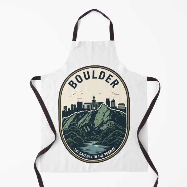 Item preview, Vintage Boulder Colorado Mountain Cityscape Badge designed and sold by k3rstman1.
