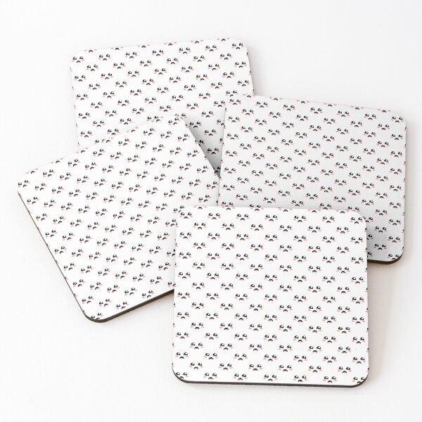 Item preview, Cute kawaii blushing open mouth sad face pattern designed and sold by BlushyPrint.